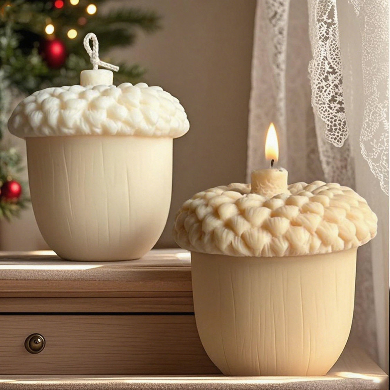 Candle Making Supplies Wholesale - DIY Pinecone Candle Silicone Hazelnut Mold