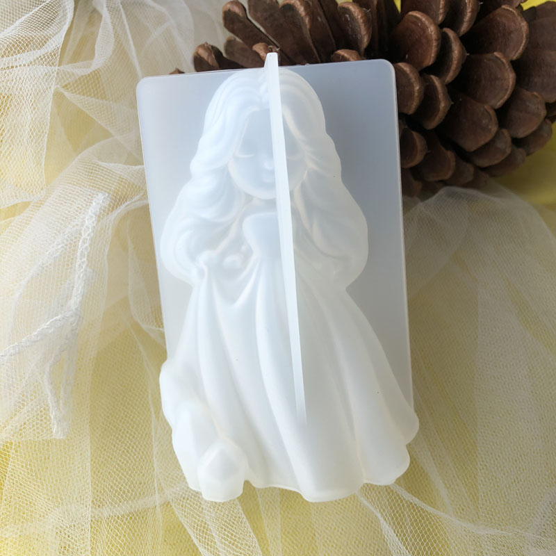 Candle Making Supplies Wholesale - 3D Cute Princess Silicone Candle Mould