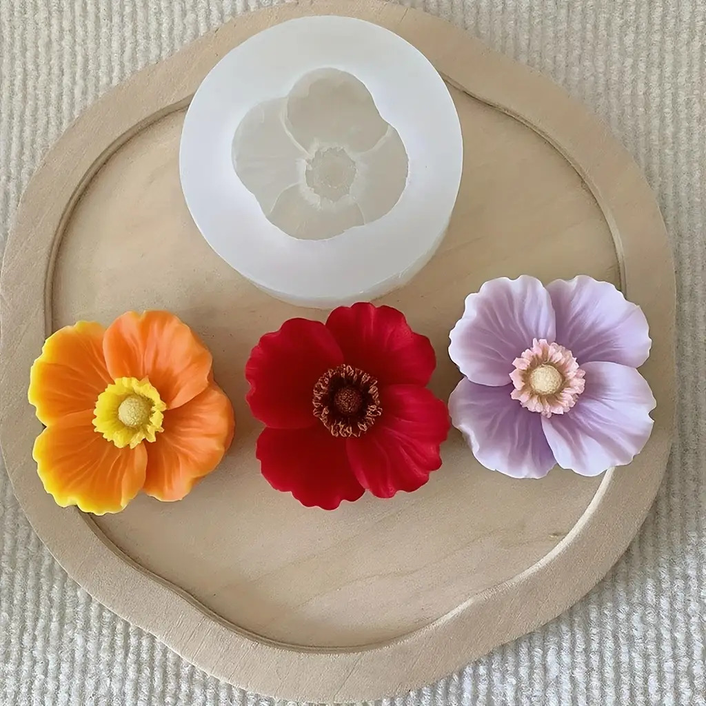 Candle Making Jug - Flower Silicone Candle Mold, Can Be