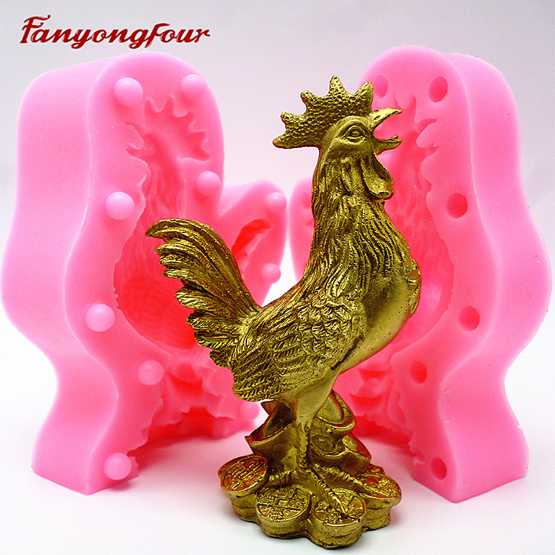 Candle Making Supplies Wholesale - 3D Cock Gà Khuôn Fondant Kẹo