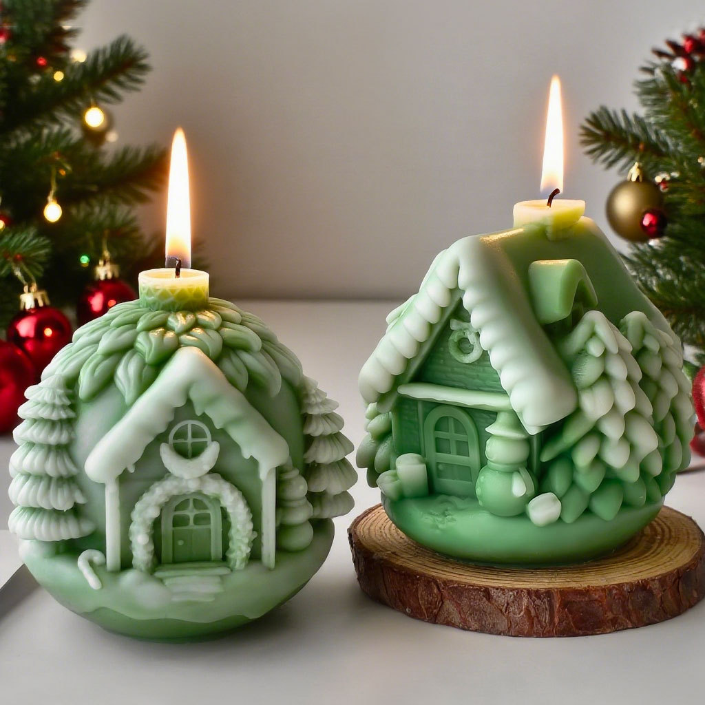 Candle Making Books For Beginners - DIY Christmas Tree House Silicone Mold
