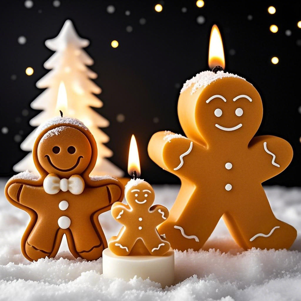 Candle Making Books For Beginners - DIY Cartoon Gingerbread Man Silicone Candle