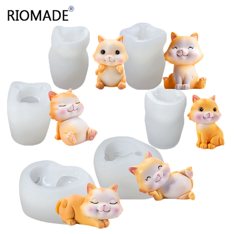 Candle Making Supplies Wholesale - Mèo Khuôn Silicone 6 Phong Cách