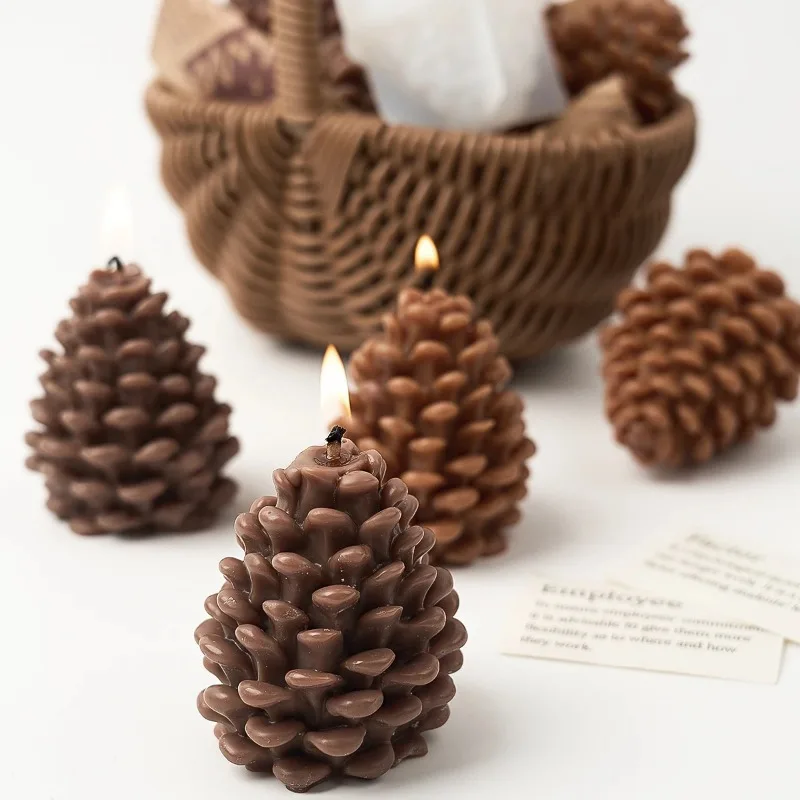 DIY 3D Pine Cone Silicone Cand - đánh giá và giá Candle Making Books For Beginners