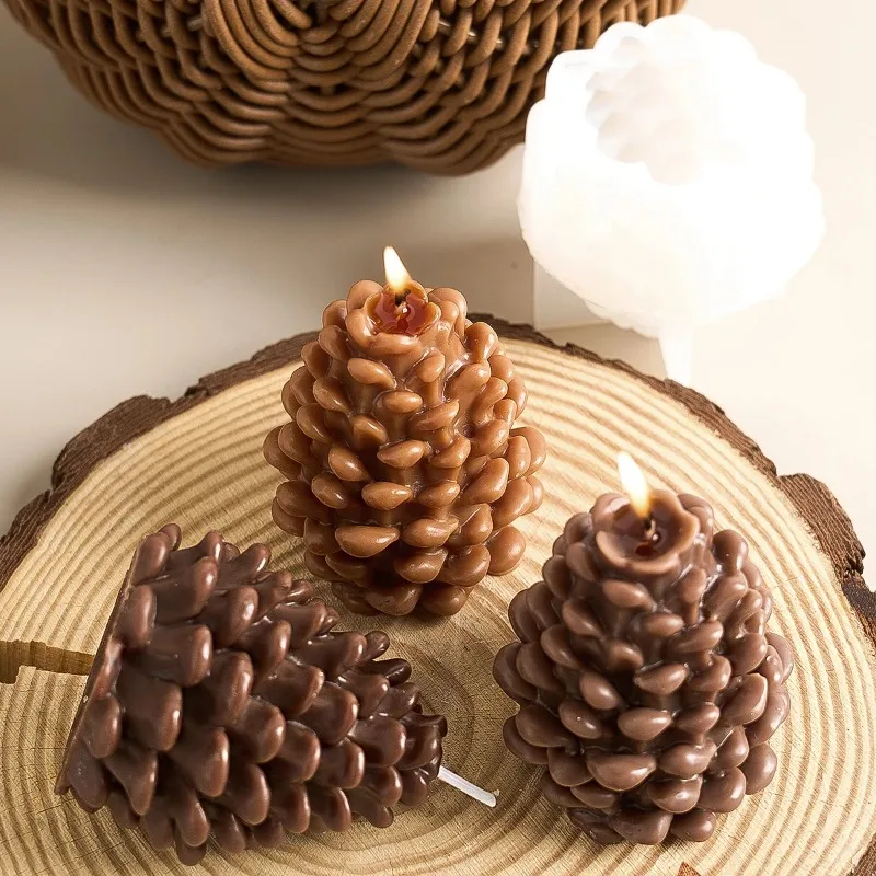 DIY 3D Pine Cone Silicone Cand - đánh giá và giá Candle Making Books For Beginners