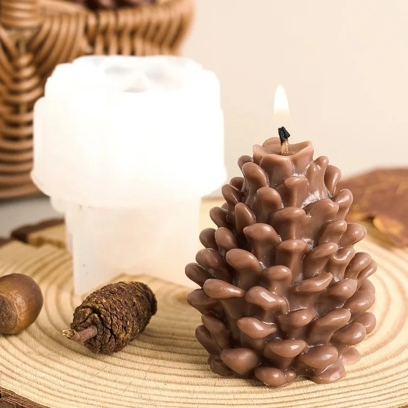 DIY 3D Pine Cone Silicone Cand - đánh giá và giá Candle Making Books For Beginners