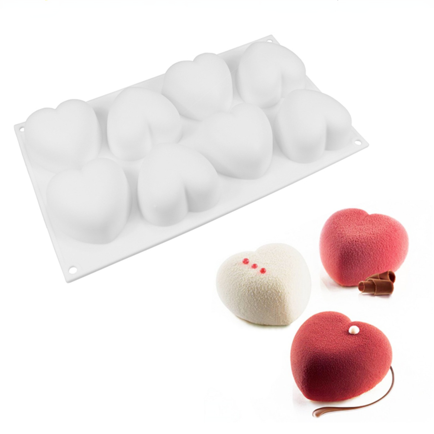 Love Heart Silicone Soap Mold  - đánh giá và giá Candle Making Supplies Wholesale