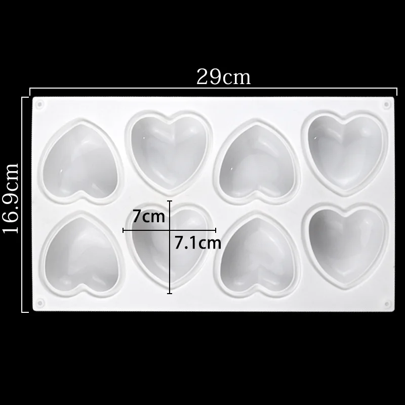 Love Heart Silicone Soap Mold  - đánh giá và giá Candle Making Supplies Wholesale