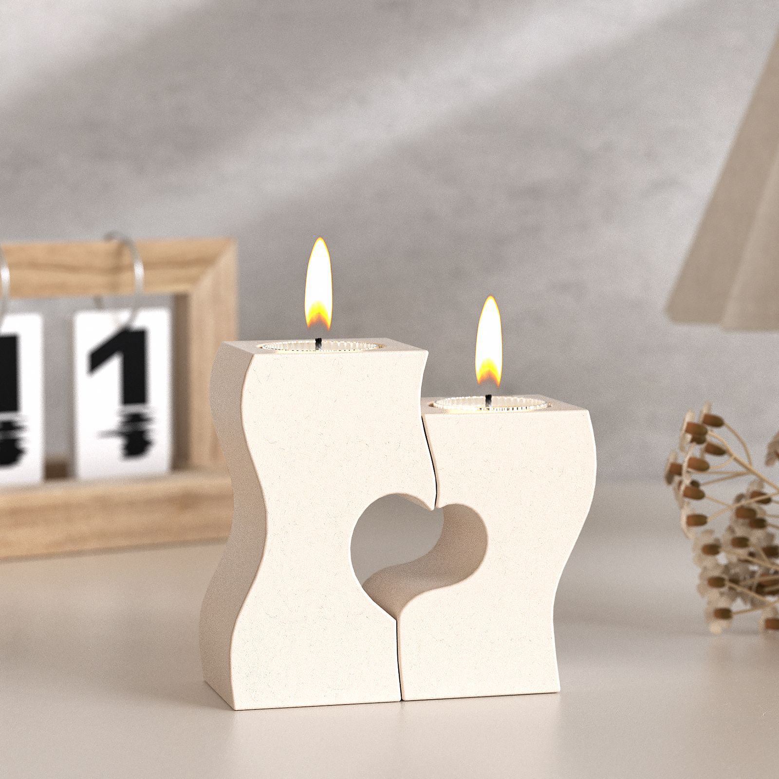 S Heart Candlestick Silicone M - đánh giá và giá Candle Making Supplies Wholesale