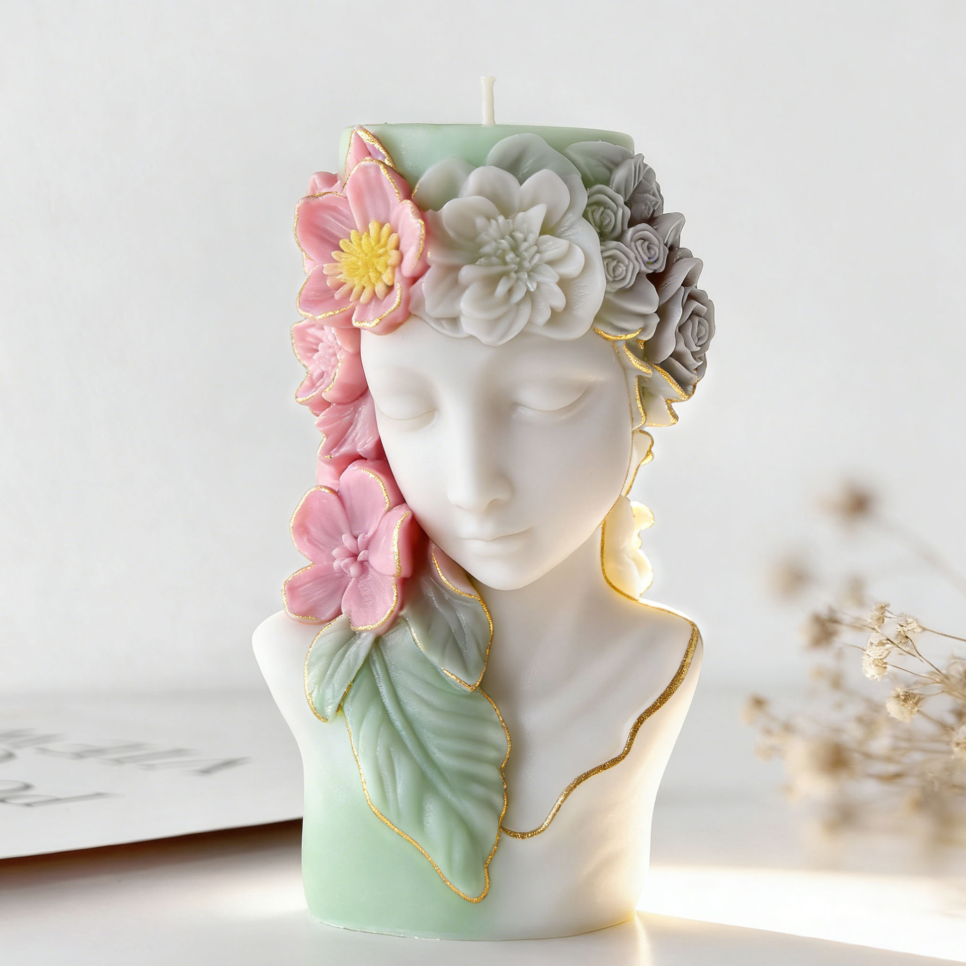 3D Floral Portrait Relief Cand - đánh giá và giá Candle Making Books For Beginners