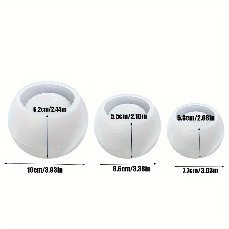 3pcs-Round Flower Pot Silicone - đánh giá và giá Candle Making Jug