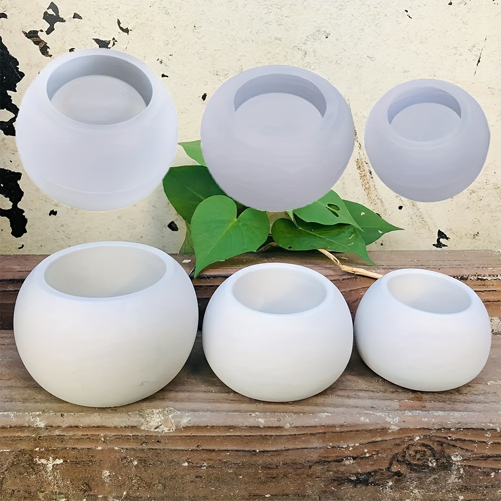 3pcs-Round Flower Pot Silicone - đánh giá và giá Candle Making Jug