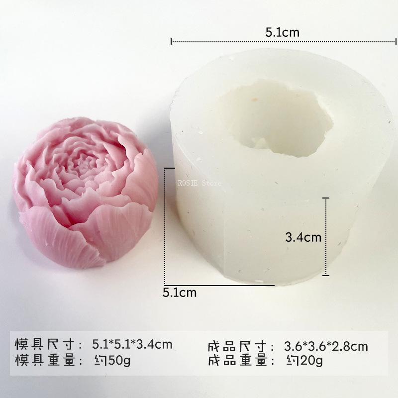3D Peony Flower Silicone Mold  - đánh giá và giá Candle Making Supplies Wholesale
