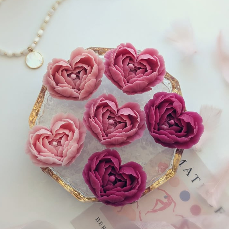 Heart Shape Flowers Handmade S - đánh giá và giá Candle Making Books For Beginners